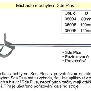Snadné objednání - Míchadlo SDS plus 100 x 500 mm pozinkované