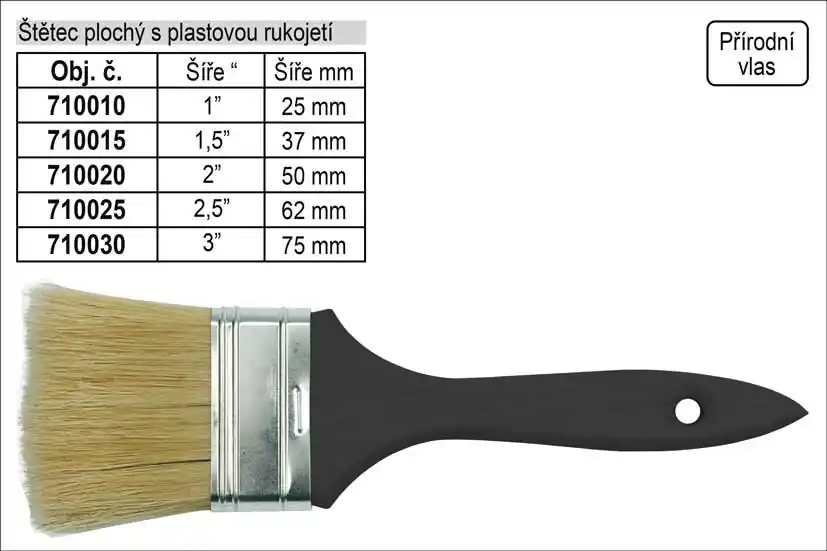 Štětec plochý s plastovou rukojetí šíře 1" | Speciální nabídka