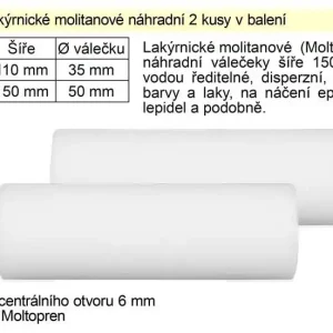 Válečky lakýrnické molitanové šíře 150mm, balení 2 kusy - Akční nabídka