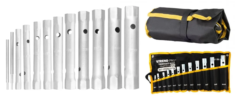STREND PRO klíče trubkové, oboustranné sada 12 ks, CrV, 6-32 mm | Objednejte dnes