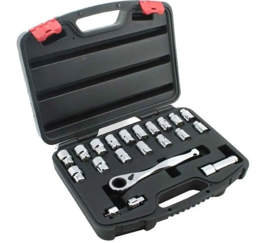 YATO Gola sada 1/4" a 1/2" průchozí ráčna a ořechy metrické 10-19mm, palcové 3/8"-3/4" | Nejprodávanější