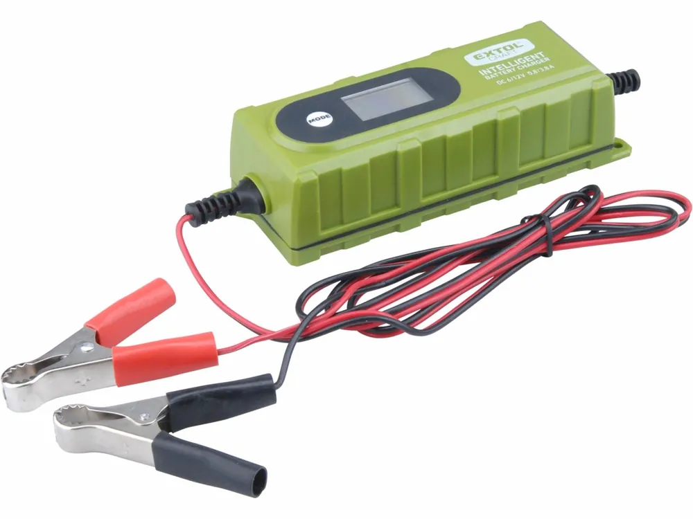 Super nabídka - EXTOL CRAFT autonabíječka 6stupňová s LCD, řízená mikroprocesorem, 6/12V, 3,8A 417300