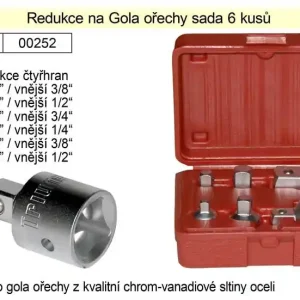Condor Redukce na Gola ořechy 1/4"-3/4" sada 6 kusů - Speciální cena