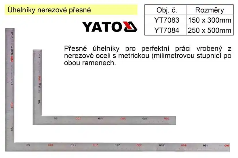 Prémiová kvalita - Úhelník nerezový přesný 150x300mm