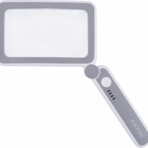 Sleva navíc | EXTOL LIGHT lupa se světlem skládací, 4× zvětšení, USB nabíjení 43164