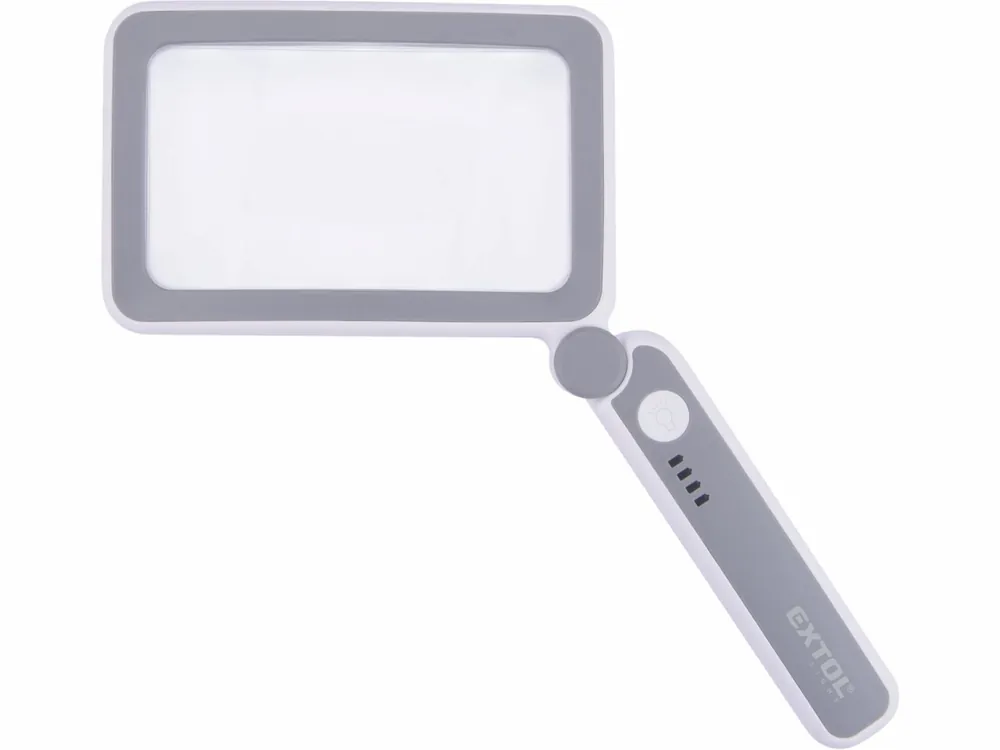 Sleva navíc | EXTOL LIGHT lupa se světlem skládací, 4× zvětšení, USB nabíjení 43164
