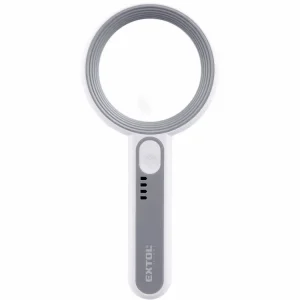 K objednání - EXTOL LIGHT lupa se světlem, 6×, 12× zvětšení, USB nabíjení 43163
