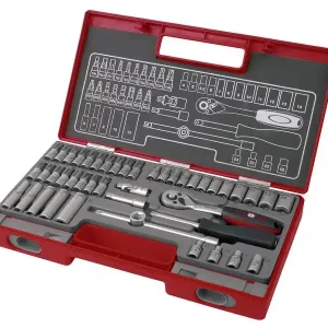 Objednejte nyní | hlavice nástrčné a zástrčné, sada 45ks, 1/4", 61CrV5, FORTUM