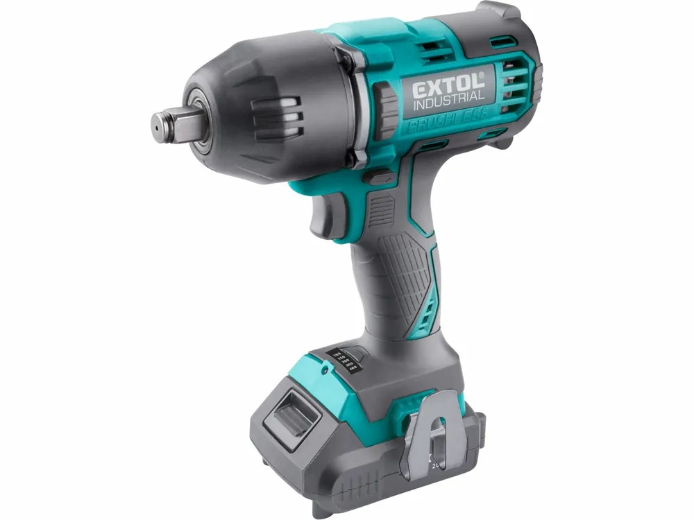 EXTOL INDUSTRIAL utahovák rázový 1/2" aku SHARE20V, 20V Li-ion, 400Nm, 2000mAh 8791812 | Připraveno k odeslání