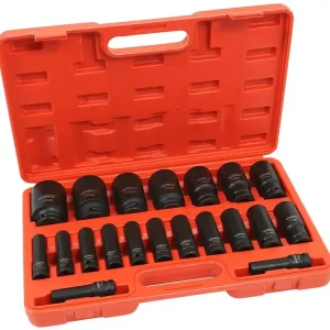 Vysoká kvalita | VERKE Gola ořechy šestihranné kované prodloužené 1/2" sada 20kusů 10-38mm V39468