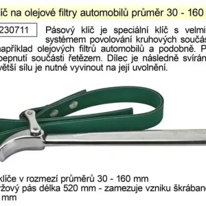 Zvýhodněná cena - Pásový klíč na olejové filtry 30 - 160 mm