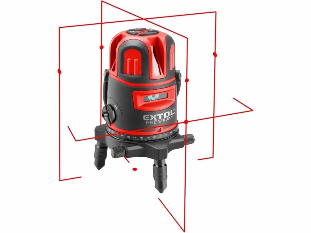 EXTOL PREMIUM laser červený liniový, křížový samonivelační 8823311 | Do vyprodání zásob