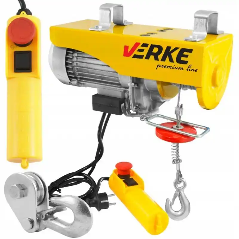 Top cena - VERKE Elektrický lanový zvedák 250/125kg V06050
