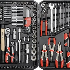YATO Gola sada 1/2", 1/4" + příslušenství 122 ks YT-38901 - Sleva navíc
